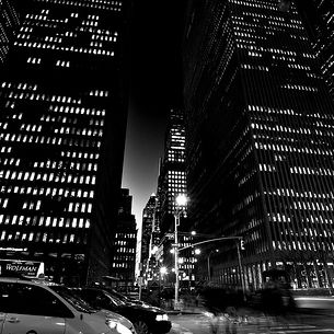 A view of Manhattan by night