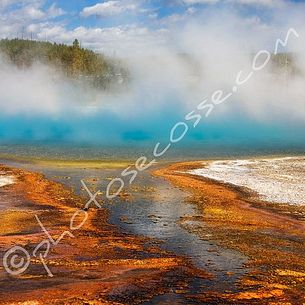 Biscuit Basin Sapphire Pool, Yellowstone National Park , USA.