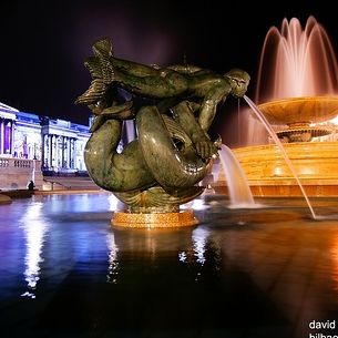 Colors of London Trafalgar Square at Night