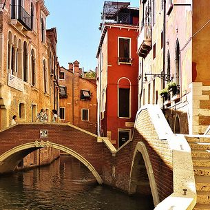 Historic Venetian dark reds and muted yellows