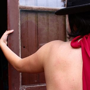 Lady in red