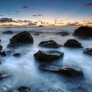 Maori Bay Misty Water