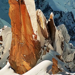 Massif Mont-Blanc, Aiguille du Midi, Cosmiques ridge + Alpinista