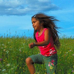Running Through the Flowers