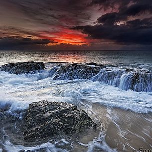 Wave Action at Sunrise